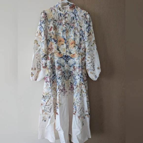 Commense Floral Long Sleeve Dress In Meadow Print - Size S/M - Picture 8 of 11